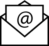 open envelope with @ symbol