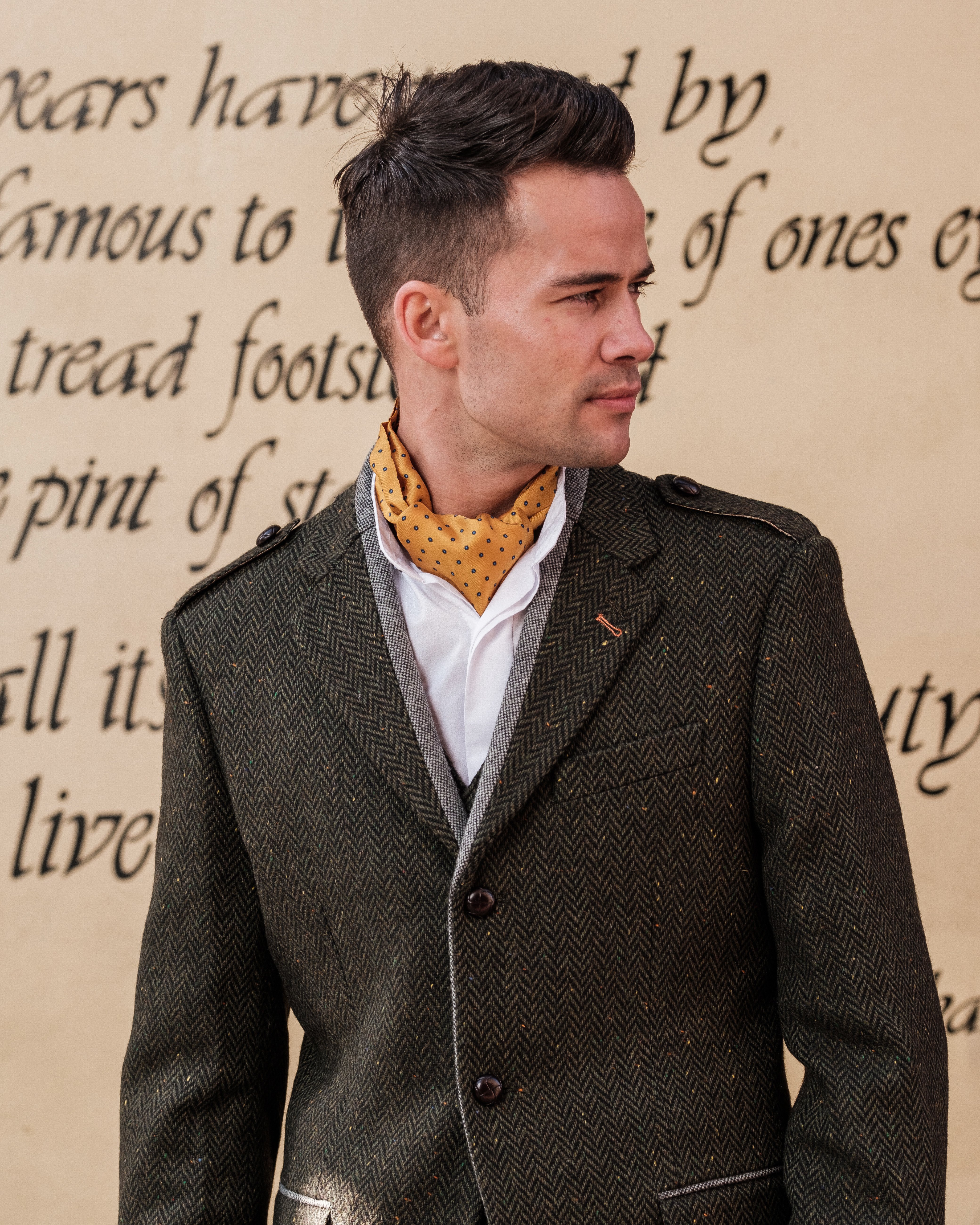 Pearse Green Herringbone Tweed Jacket Heritage Styling