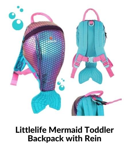 Littlelife Mermaid Toddler Backpack with Rein