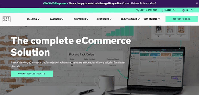 Kooomo showcases the very best in eCommerce technology through website reskin 