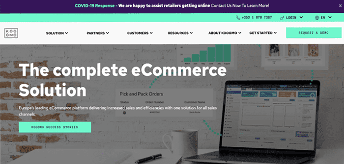 Kooomo showcases the very best in eCommerce technology through website reskin 
