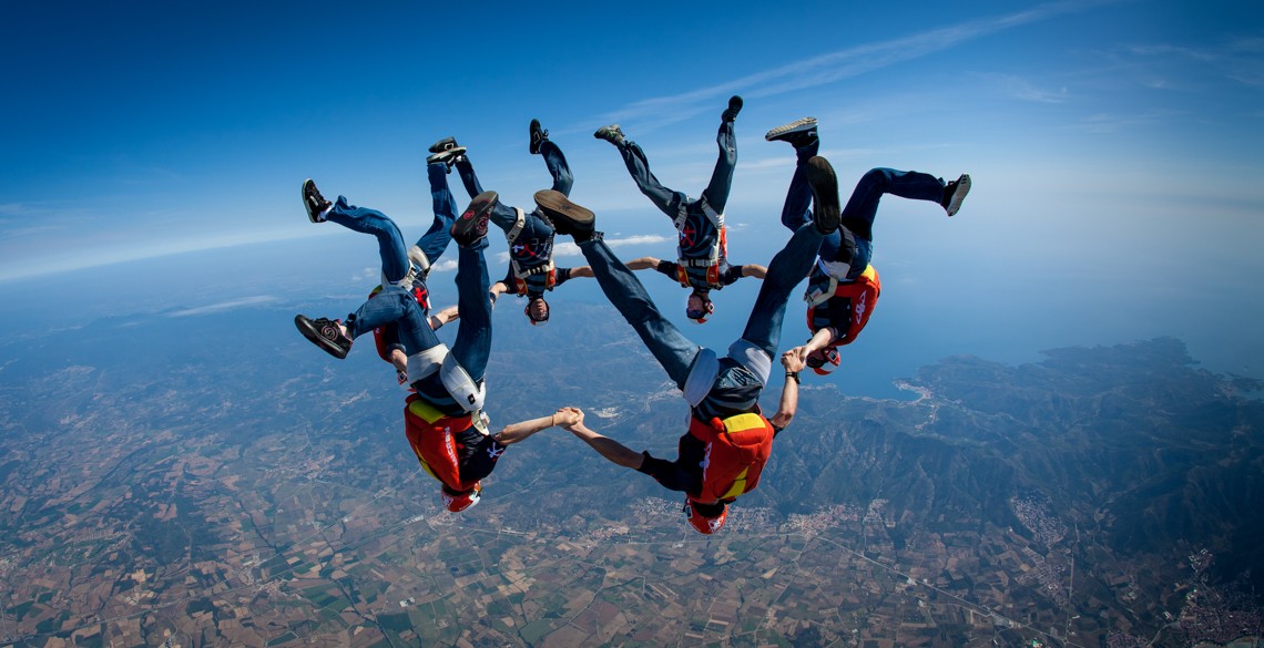 Babylon Team flying in Costa Brava