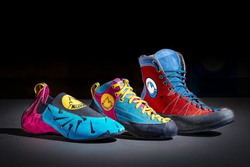 retro climbing shoes