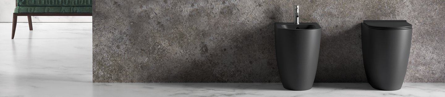 Sanitari Bagno WC Filomuro Disponibili in Diverse Finiture