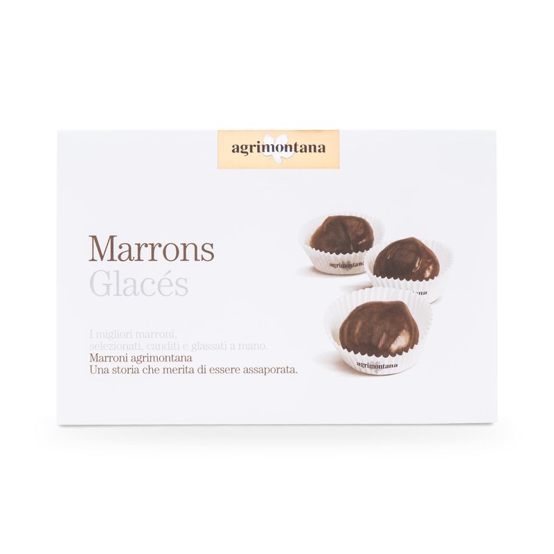 Marrons glacés - glazed chestnuts in paper cups