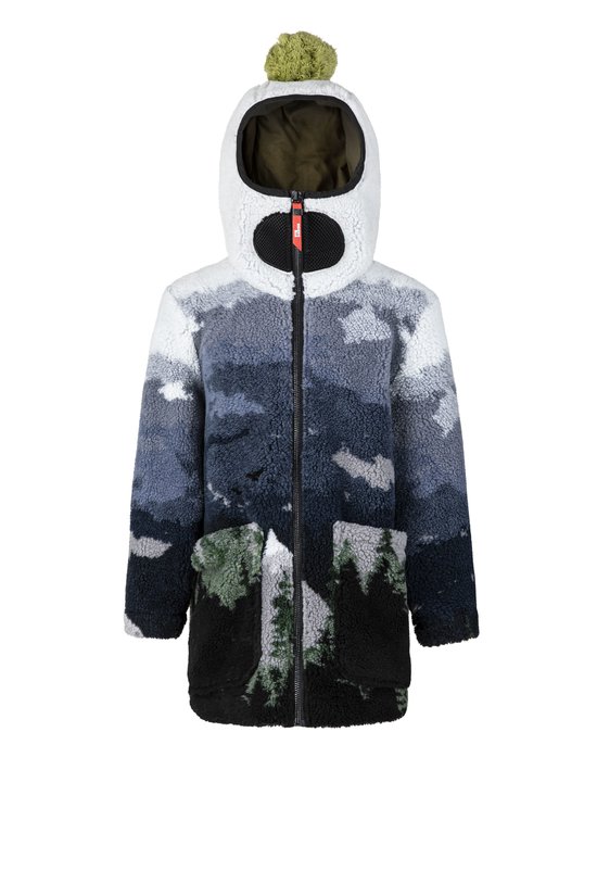 Girl's Sherpa Sweatshirt with Jacquard Design - FG587NTSBJ