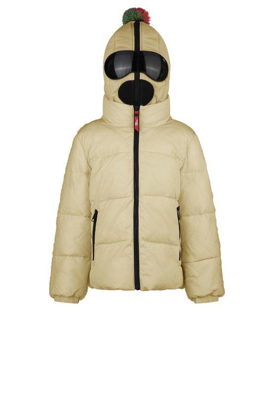 Boy's Wind Jacket in Nylon and Sherpa - JK629BTFUSC