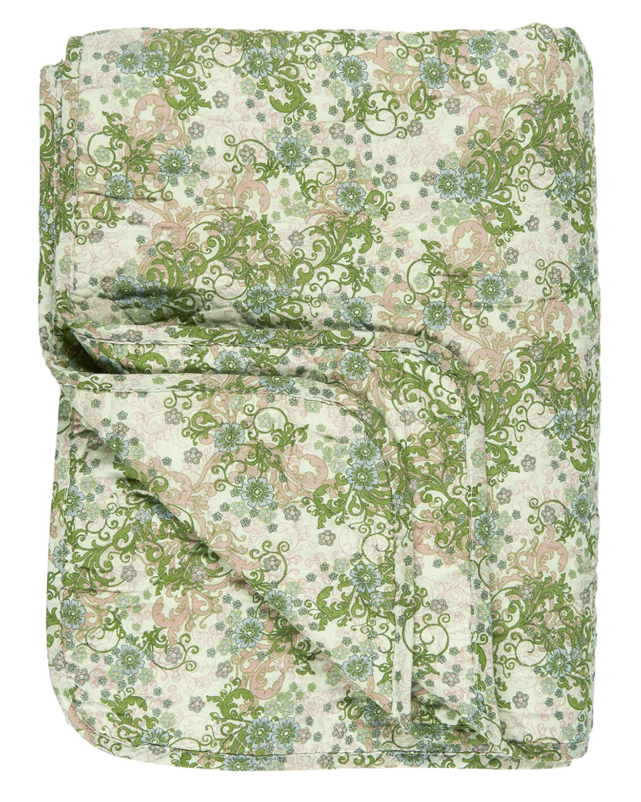 Green & Beige Cotton Quilt