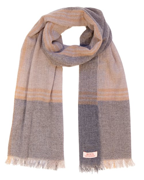 Cashmere Stole in Brown & Grey