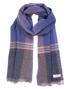 Cashmere Stole in Lagoon & Navy