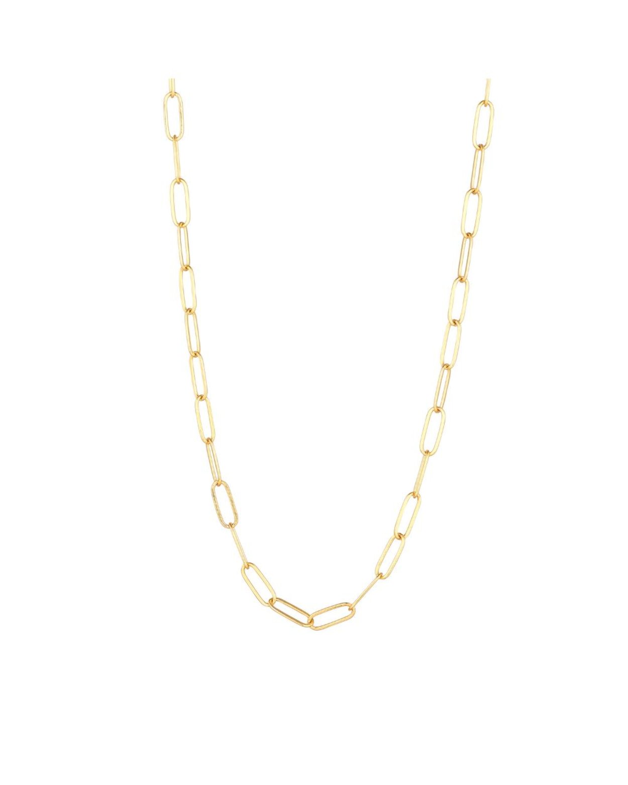 14kt Gold Filled Paperclip Necklace - 18