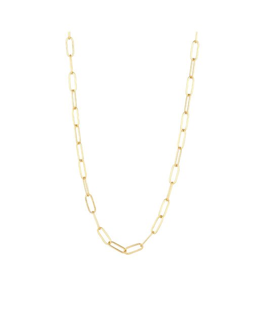 14kt Gold Filled Paperclip Necklace - 18