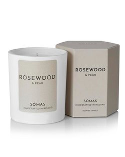 Rosewood and Pear Scented Soy Candle