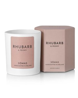 Rhubarb and Peony Scented Soy Candle