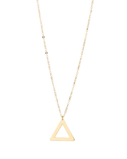 9kt Gold Triangle Cut Out Pendant