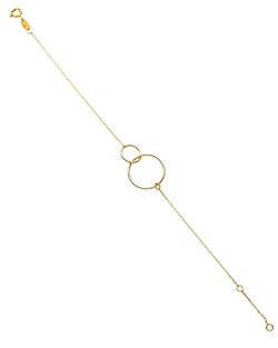 9kt Gold Double Circle Bracelet
