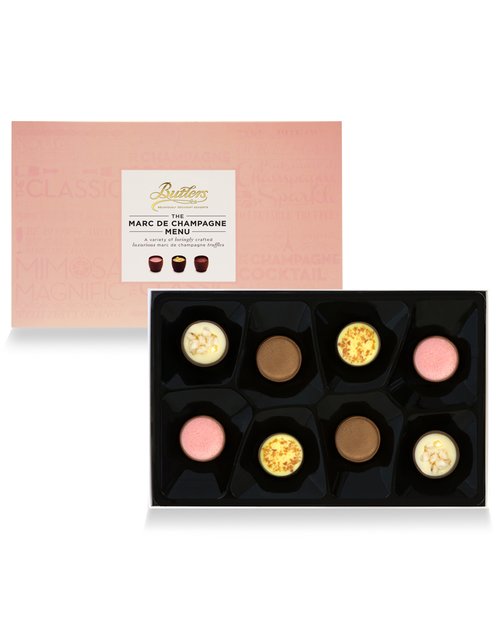 The Marc de Champagne Menu Chocolate Box