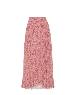 Milly Long Wrap Skirt - Pink Flower