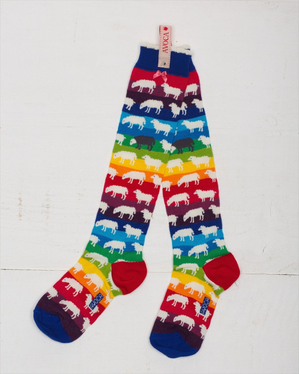 Rainbow Sheep Knee Sock
