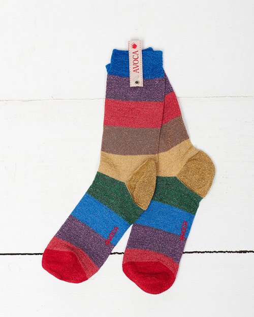 Glitter Rainbow Ankle Sock