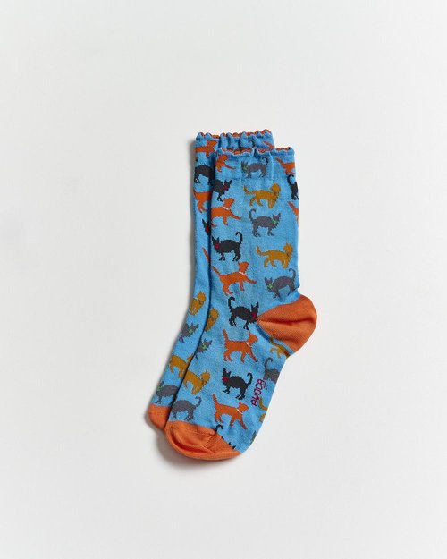 Cat Print Ankle Socks