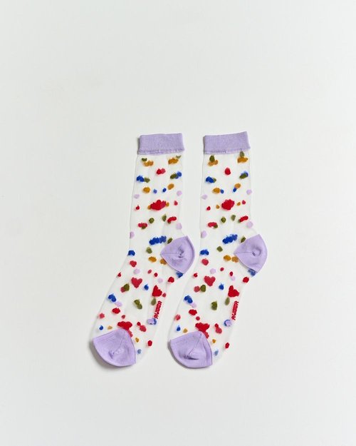 Sheer Lavender Ankle Socks