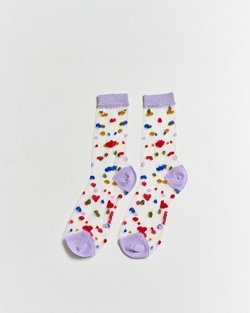 Sheer Lavender Ankle Socks