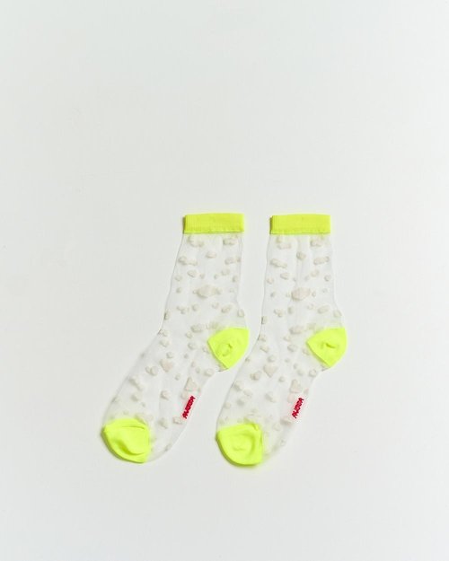 Sheer Neon Green Ankle Socks