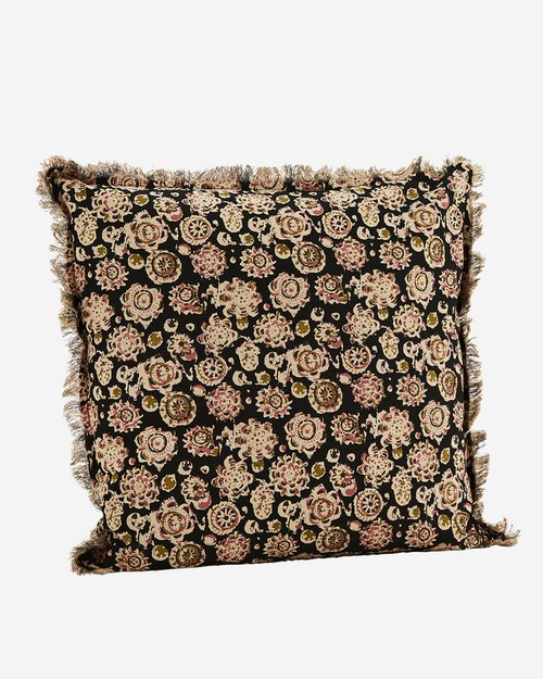 Fringed Printed Cushion Cover