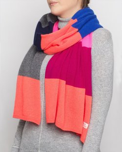 Neon Wrap Scarf in Neon Stripe