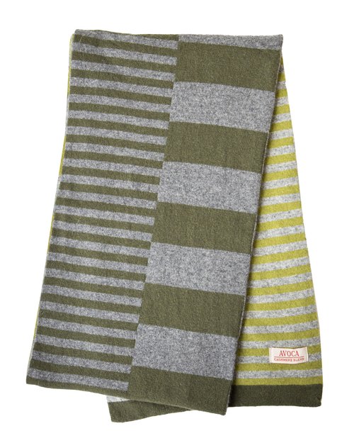 Little & Large Scarf in Green & Grey