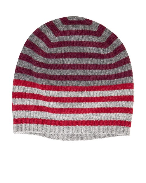 Little & Large Hat in Red & Grey