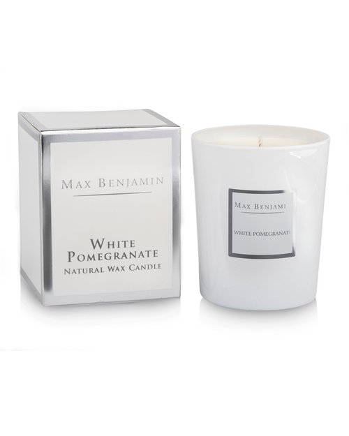 White Pomegranate Natural Wax Candle