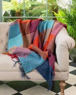 Harriet Mohair Tweed Throw