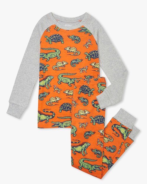 Aquatic Reptiles Organic Cotton Pajama Set