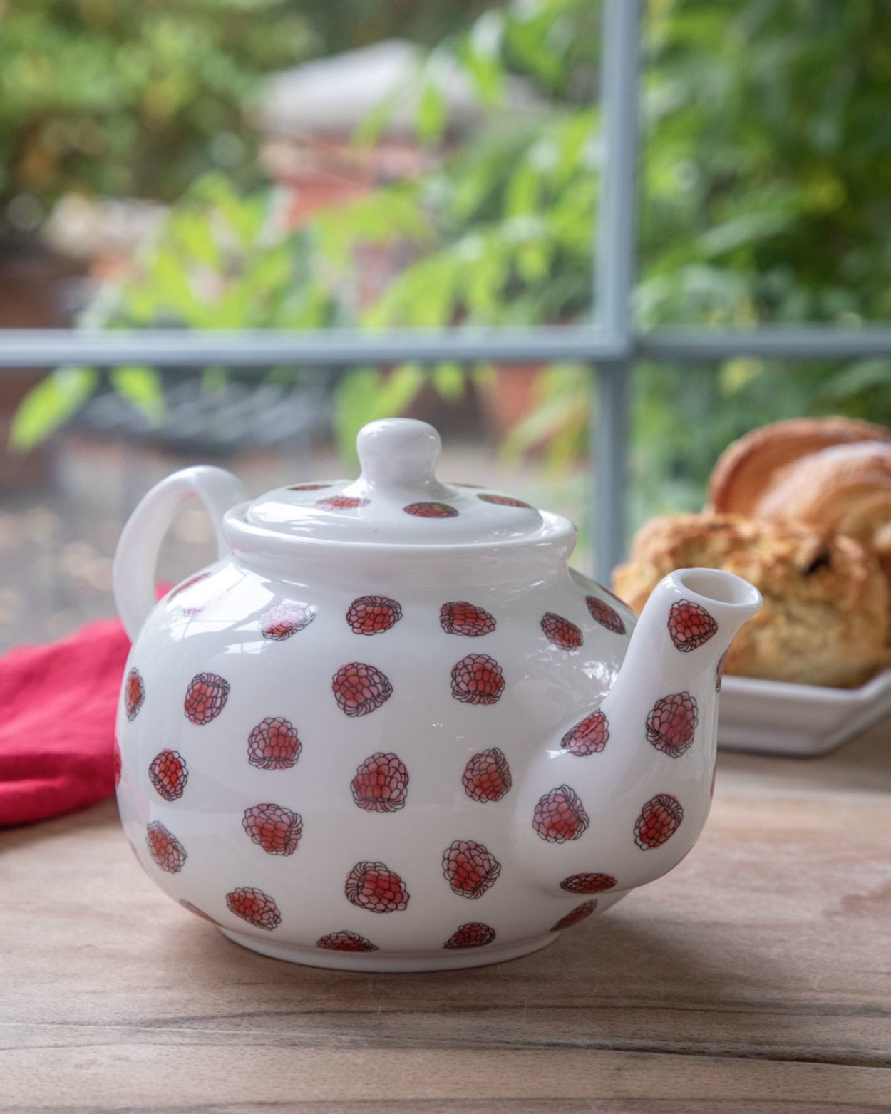 Four Cup Raspberry Teapot