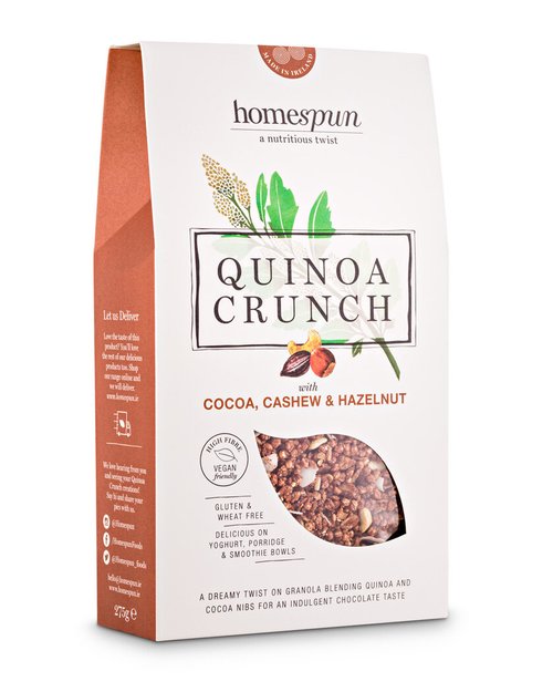 Homespun Cocoa, Cashew & Hazelnut Quinoa Crunch