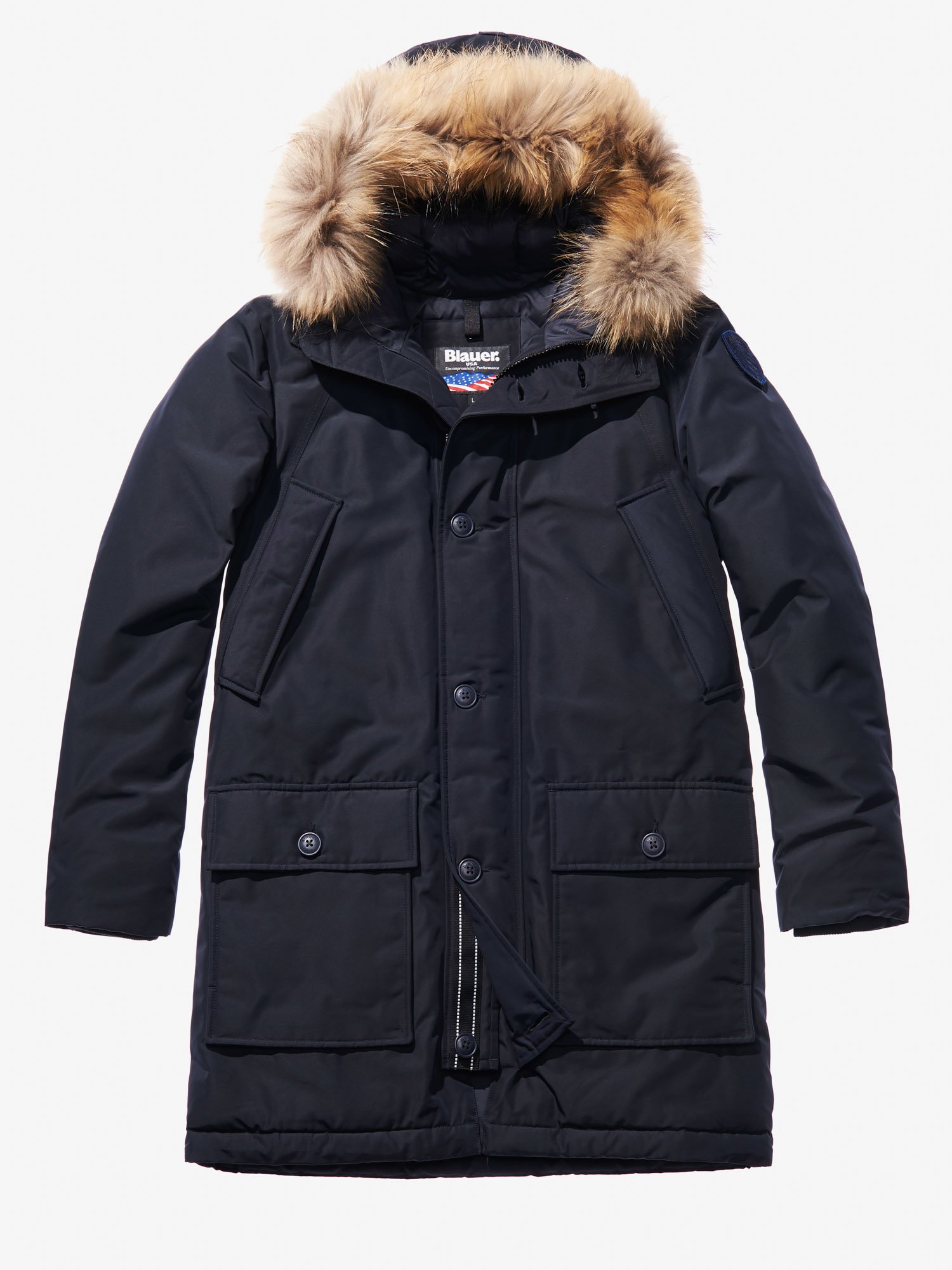 Mens Clothing Collection Blauer Usa Marc Taslan Down Parka Blue View 1