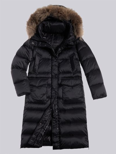 Jacke Blauer Mantel Mit Fell Canada Goose Mäntel Aus Fell Blau