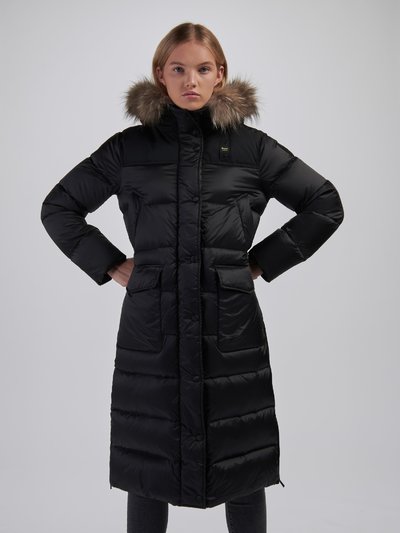 JOYCE NYLON AND TASLAN LONG DOWN JACKET_