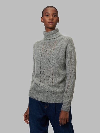 PERFORATED TURTLENECK SWEATER