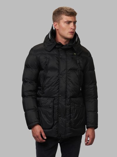 CHRISTIAN DOWN JACKET WITH PROTECTIVE GLASSES