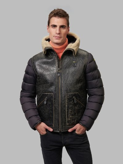 MITCHELL HOODED SHEARLING JACKET