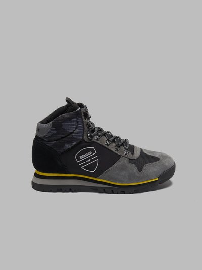 AKRON NYLON SUEDE HIKING HIGH-TOP SNEAKERS - Blauer