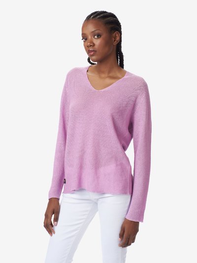 COTTON AND LINEN V-NECK SWEATER - Blauer
