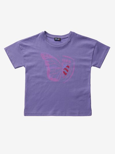 T-SHIRT WITH BUTTERFLY AND SHIELD