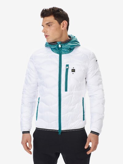 KEN TWO-TONE DOWN JACKET WITH HOOD
