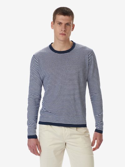 CREWNECK SWEATER IN LINEN AND COTTON