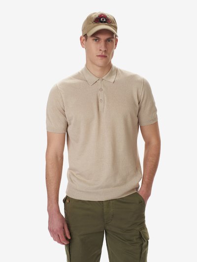 POLO SHIRT IN LINEN AND COTTON