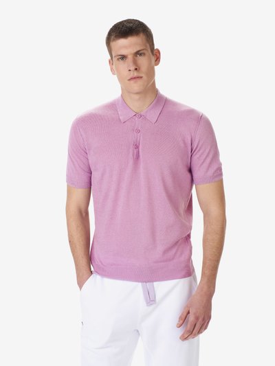 POLO SHIRT IN LINEN AND COTTON - Blauer